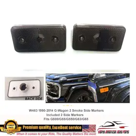 Aftermarket Products Sh#8-4 90-14 G550 Smoke Side Markers G-class W463 G-wagon Set 2 Lights Lamp G500 G55