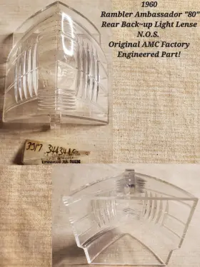 3443446 AMC Rear Up Light Lenses Rambler Ambassador
