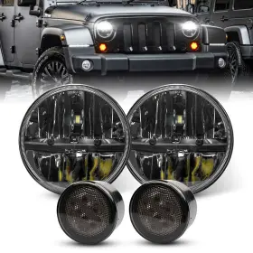 Led-light-combo AMONLY Headlights Turn Signal Lights Jk Jeep