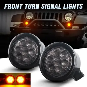 Turn-light-amber AMONLY Front Led Signal Lights Jk Jku Jeep