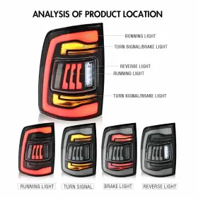 TT-RAM-B174-WS ATUO Led Tail Lights Sequential Turn Signals #2