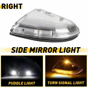 220741 AUXITO Passenger Mirror Puddle Turn Signal Light Lamp