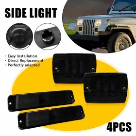 56001424 AUXITO Smoked Bumper Signal Fender Marker Lights Yj