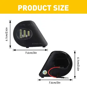 68087239AA AUXITO Led Towing Mirror Light Puddle Lh Rh 1500 #3