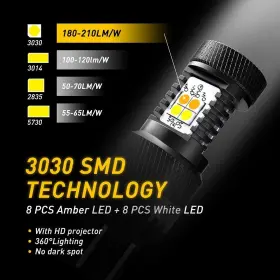 7443NA AUXITO Led Turn Signal Light Amber Lamps Power #2