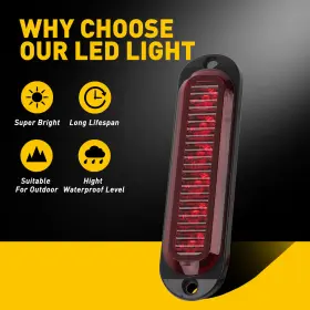 CBD-6LED-4R AUXITO Light Lamp Trailer Marker Waterproof #2