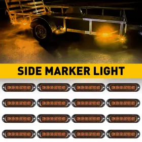CBD-6LED-4Y AUXITO Amber Marker Light Rv Van Trailer Lamp