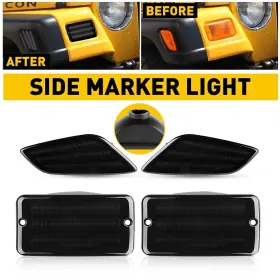 EOQ-WW-99114 AUXITO Smoked Bumper Turn Signal Fender Marker