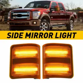 HSJD-F250-08-16-HK-Y AUXITO Mirror Amber Led Signal Light