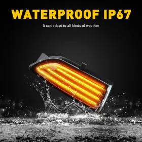 HSJD-RANGER-19-23 AUXITO Led Mirror Light Turn Signal Amber #3