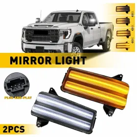 HSJD-SILVERADO-20-24TMWY AUXITO Rear View Mirror Led Light