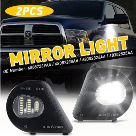 HSJD-SKD-RAM-10-19-EAR-4 AUXITO Led Towing Puddle Mirror 1500