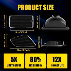 SL1-28-TJ AUXITO Smoked Lens Led Lamp Marker Drl Light Tj #2