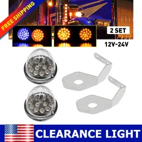 Auxito Xpd-xzd-xg5 2x Led Watermelon Light Indicator Side Marker Clearance Truck Trailer With Bracket Auxito Xpd-xzd-xg5 2x Led Watermelon Light Indicator Side Marker Clearance Truck Trailer With Bracket