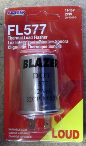 Blazer 028845505771 2-prong Thermal Turn Signal Flasher Relay Fl577 Extra Loud Case Of 1o Blazer 028845505771 2-prong Thermal Turn Signal Flasher Relay Fl577 Extra Loud Case Of 1o