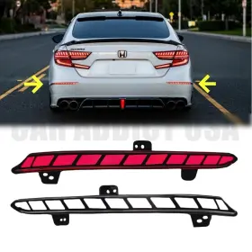 HG001AC-WT CARADDICT-USA Rear Bumper Led Reflector Dynamic