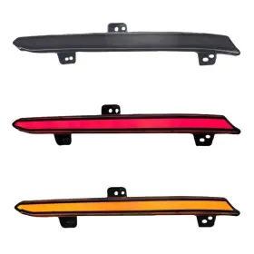 HG002AC-SMK3 CARADDICT-USA Smoked Led Bumper Reflector Lights