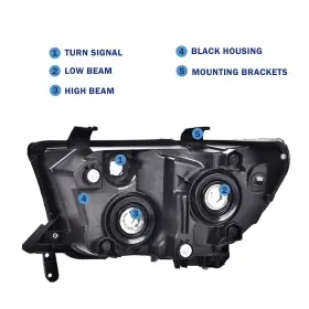 C-02HLA2034ASW CARLIGHTS Lh Rh Headlights Toyota Tundra #3