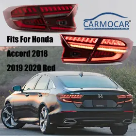 H186-HD-0307-RD CARMOCAR Led Tail Lights Lens Honda Accord