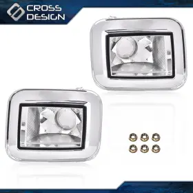 Crossdesign Big20260307-36 Fit For 03-08 Hummer H2 Front Chrome Parking Signal Light Lamp Left&right Side