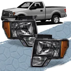 HT-02HLA1239ABK CROSSDESIGN Headlights Lamps Left Right F150