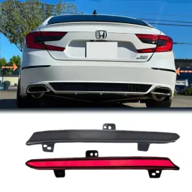 Cyber-lux Cl002ac-xh2 Smoked Led Rear Bumper Reflector Light For 2018-2022 Honda Accord Tail