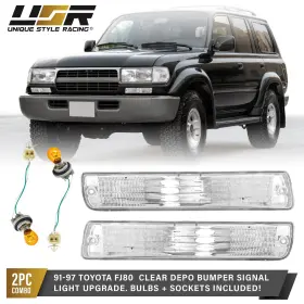 BL-TY-FJ80-91-CLR DEPO / UNIQUE STYLE RACING Usr Bumper Light