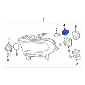 68333194AC DODGE OE Front Turn Signal Light Socket
