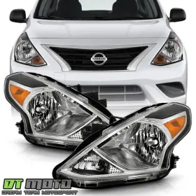 NI2502230 DTMOTO Headlights Headlamps Left Right Nissan Versa