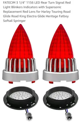 2057-1156 FATECIM Led Rear Turn Signal Lights Blinkers Harley