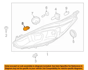 BE8Z13466C FORD OEM Exterior Bulb Fiesta