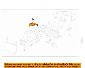 EB3Z13368B FORD OEM Front Door Outside Mirrors Signal Lamp