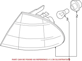 63137165857-BB GENUINE BMW Front Driver Left Turn Signal