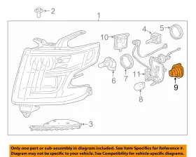 22880354 GM OEM Headlight Head Light Lamp Turn Signal Bulb