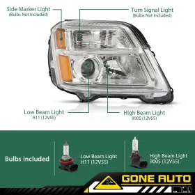 GON101316 GONE-AUTO Right Headlight Passenger Gmc Terrain #3