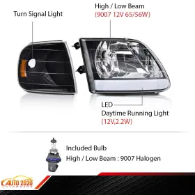 E-02HLA1238DBK GRANDORANGE Led Headlights Corner Parking F150 #3
