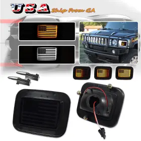 RB-266BF GTINTHEBOX Smoked Flag Led Front Bumper Drl Signal