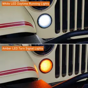 MMR.10074 HOOKE ROAD Front Turn Signal Amber Lamps Drl CJ5 #3