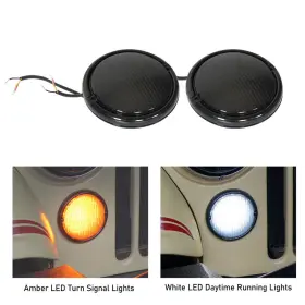 MMR.10074 HOOKE ROAD Front Turn Signal Amber Lamps Drl CJ5