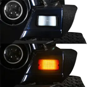 MMR.11752-1 HOOKE ROAD Drl Turn Signals Amber Led Light Tj #3