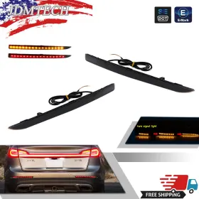 RB-199B JDMTECH Amber Rear Bumper Tail Drl Brake Light Signal