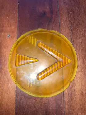 LS-371 KD Turn Lense Antique Amber Glass Signal Bus