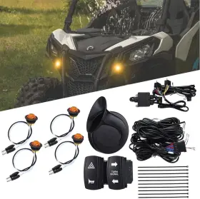 793129863532 KDOWES Utv Turn Signal Wired Plug Play Atv Kit