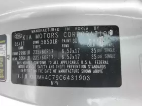 116-50185L KIA Driver Left Corner Light Fog Driving Park