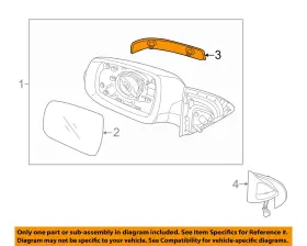 876132P000 KIA OEM Rear View Mirror Door Turn Signal Lens