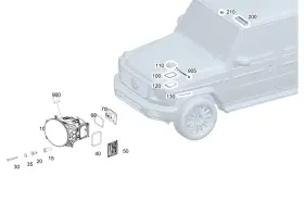 463-881-42-00 MERCEDES Lamp Frame