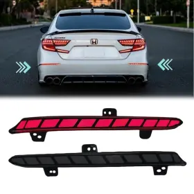 MO001AC-XH-2 MOER-MOTOR Smoked Lens Led Rear Bumper Reflector #2