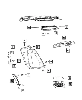 05182424AB MOPAR Marker Lamp Right