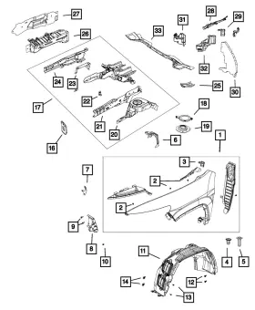 68211658AD MOPAR Grommet Right Cherokee