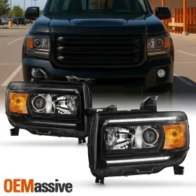 5-HD-JH-GCAN-AM-BK OEMASSIVE Halogen Headlights Driver Gmc